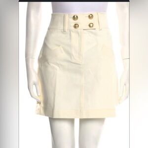 Derek Lam 10 Crosby Tove Skirt with gold Button Detail